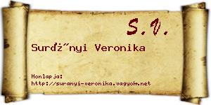 Surányi Veronika névjegykártya